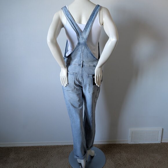 Silver Jeans - Baggy Straight Leg Denim Overalls - Size M/28 - NWT - Picture 5 of 8